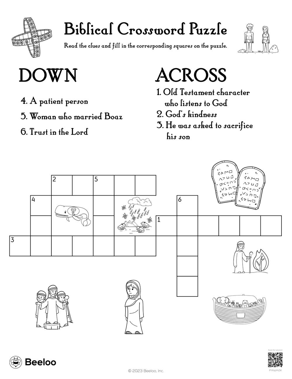 bible crossword puzzle printable bible crossword puzzle printable