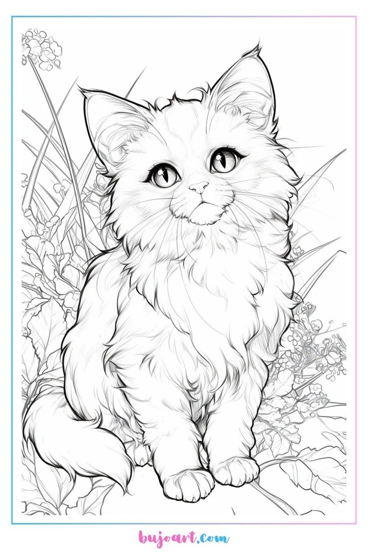 printable cat pictures to color