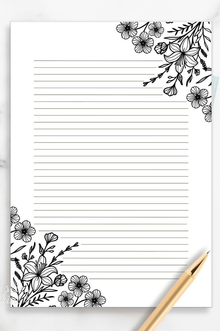 lined stationery paper printable