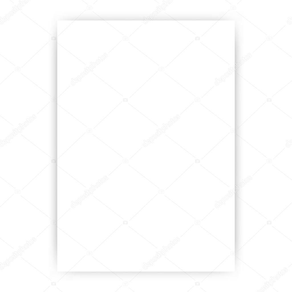 Blank A4 White Paper Template With Shadow Stock Vector By hunthomas 123072620 Blank A4 White Paper Template With Shadow Stock Vector By hunthomas 123072620
