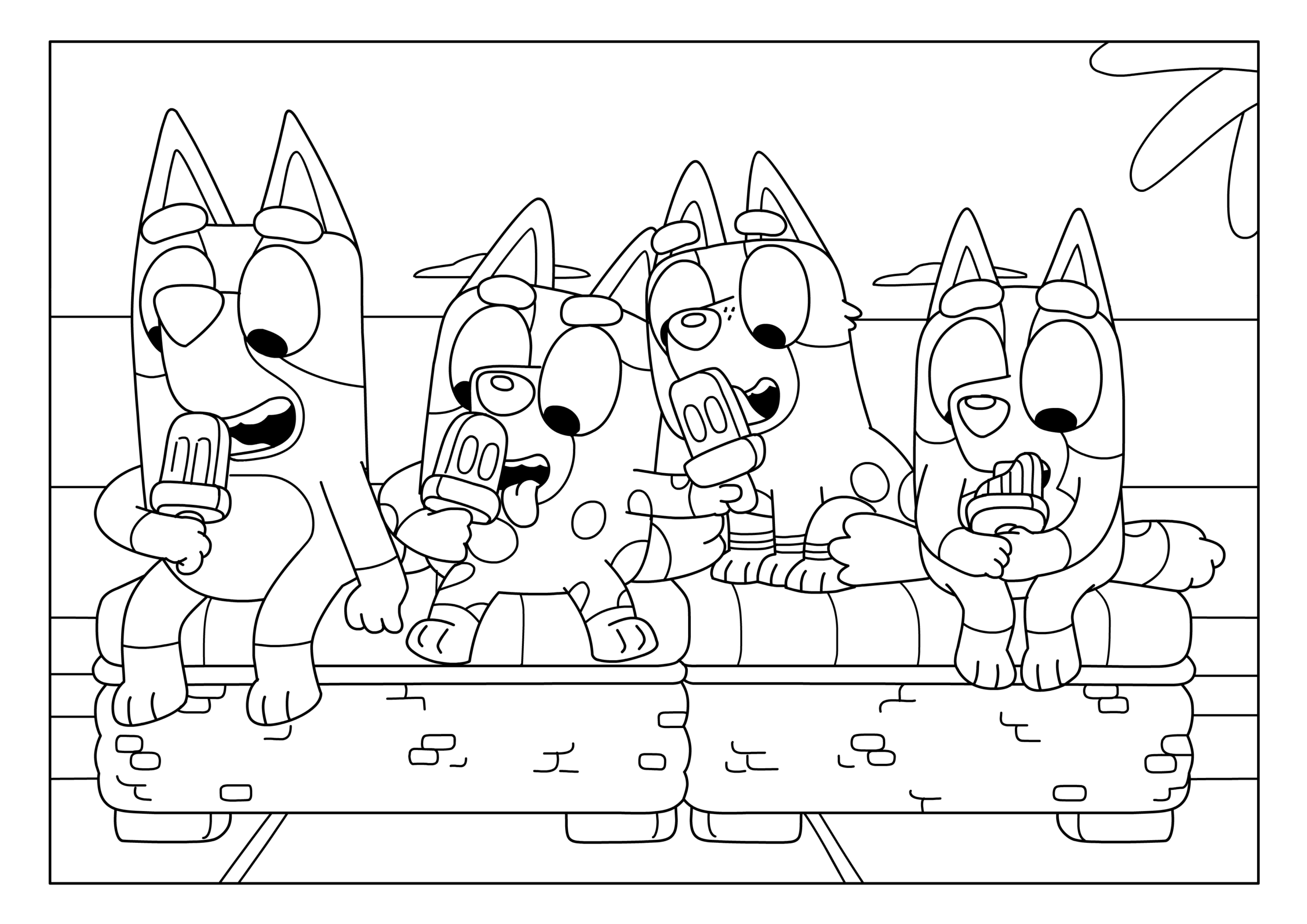 free printable bluey coloring pages