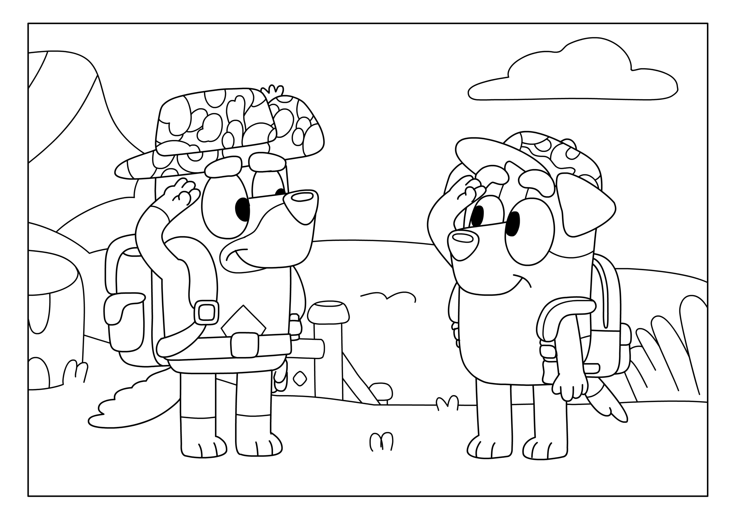 printable bluey coloring pages