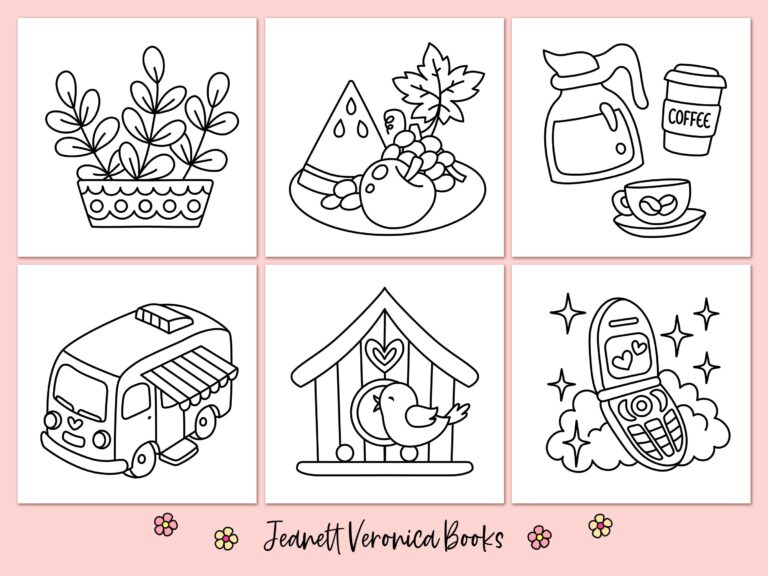 Bold Easy Coloring Pages Set Of 10 instant Download PDF Etsy