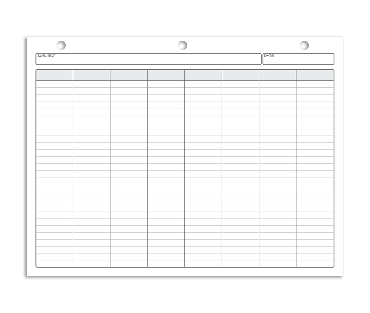 printable column paper