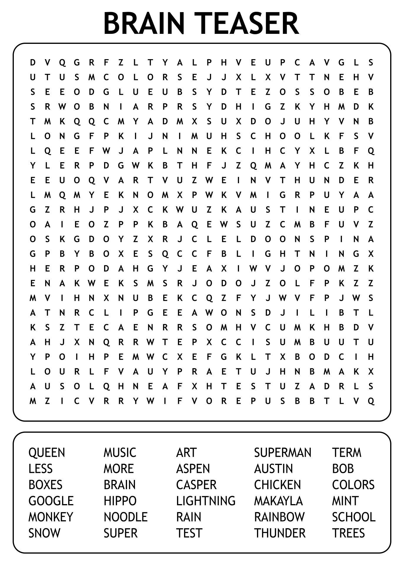 Brain Games Worksheets For Kids HP PLC Worksheets Library