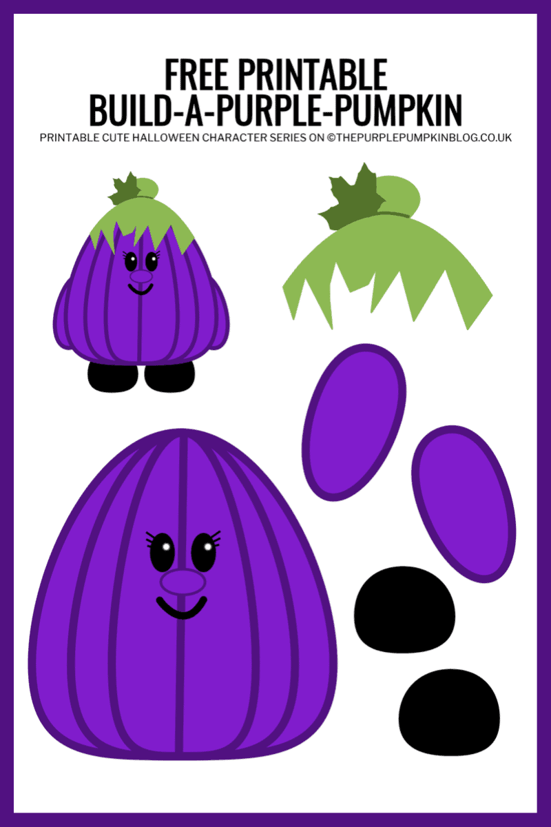 Build A Purple Pumpkin Free Printable Halloween Paper Craft