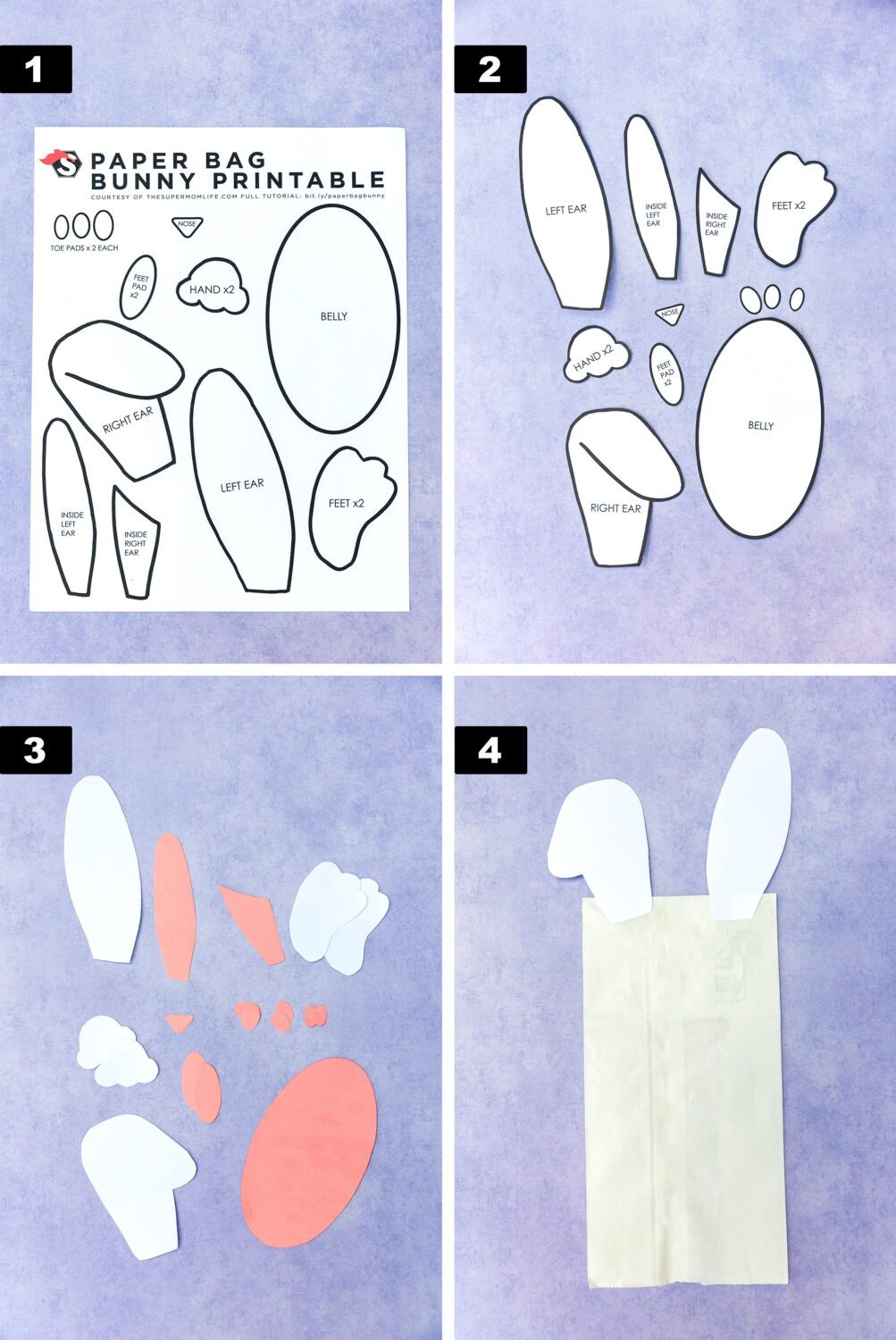 Bunny Paper Bag Craft Printable Template The Super Mom Life Bunny Paper Bag Craft Printable Template The Super Mom Life