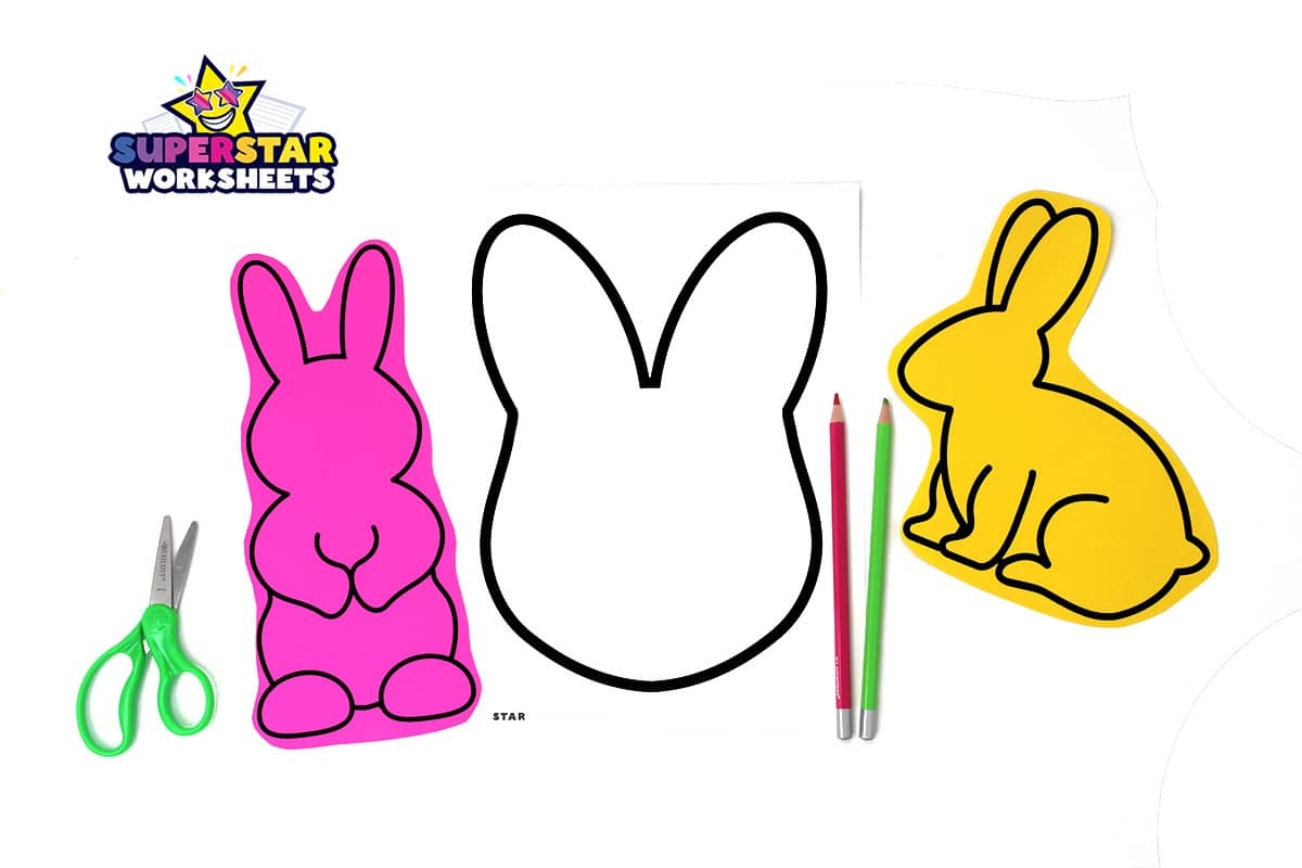 Bunny Template Free Printables Superstar Worksheets