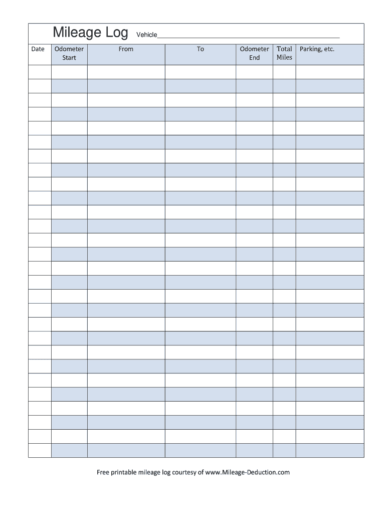 Business Mileage Printable Mileage Log Fill Online Printable Fillable Blank PdfFiller