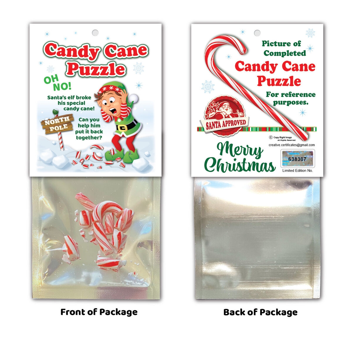 candy cane puzzle printable