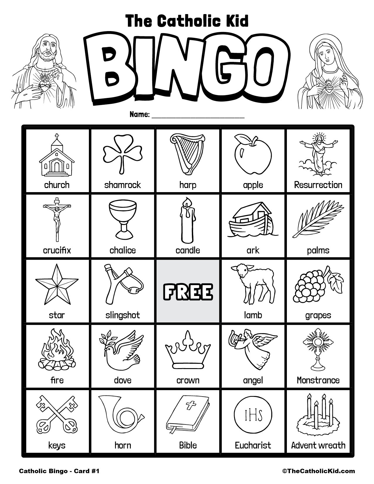 free printable catholic worksheets