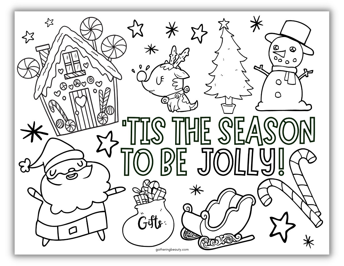 coloring sheets for christmas printable
