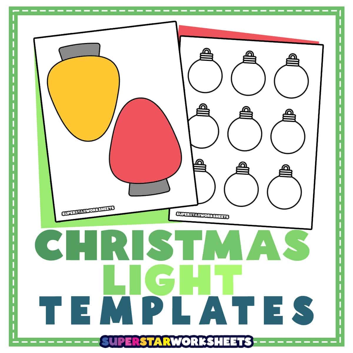 christmas light template printable