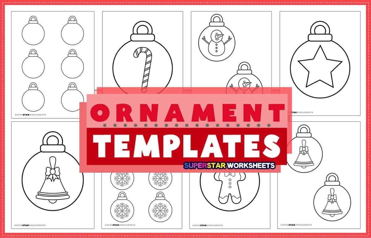 Christmas Ornament Template Free Printables Superstar Worksheets