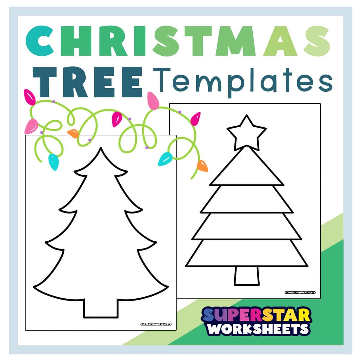 xmas tree printable template