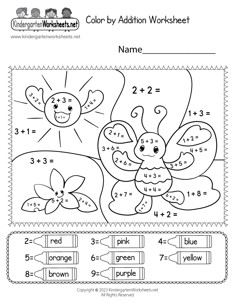 free printable math addition worksheets