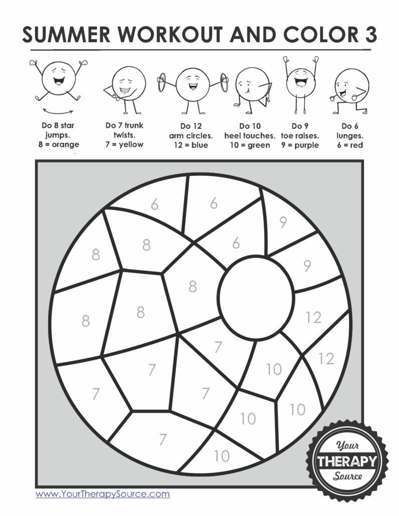 color by number printable for kids