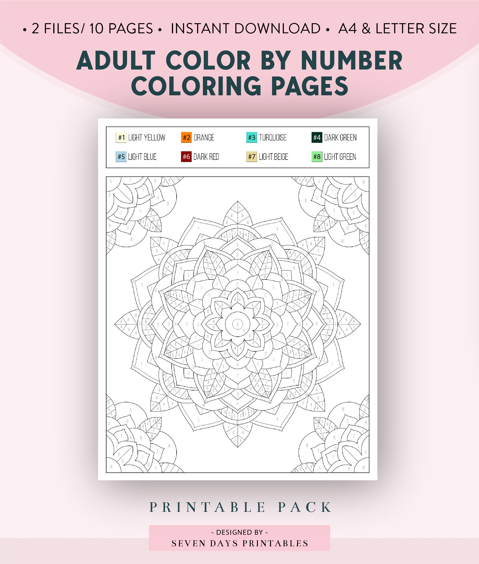 color by number for adults printable