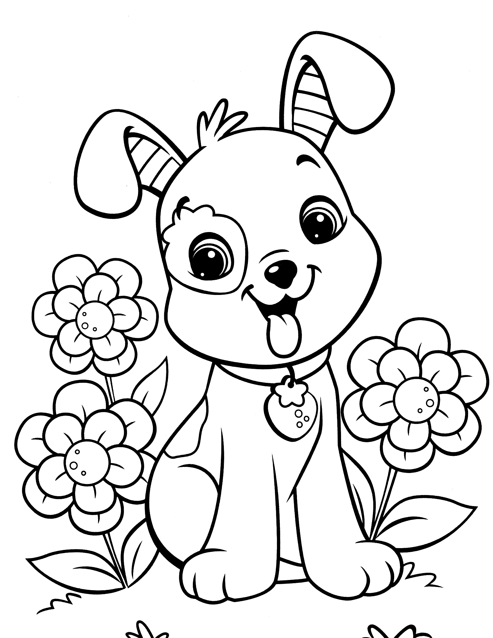 puppy printable coloring pages
