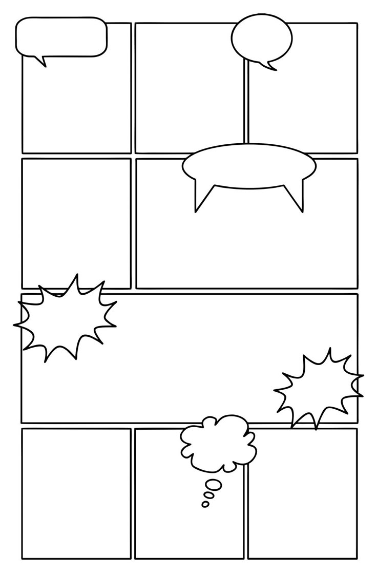 printable comic strip template