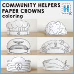 Community Helpers Paper Hats Career Day Printable Paper Coloring Craft Activity Made By Teachers