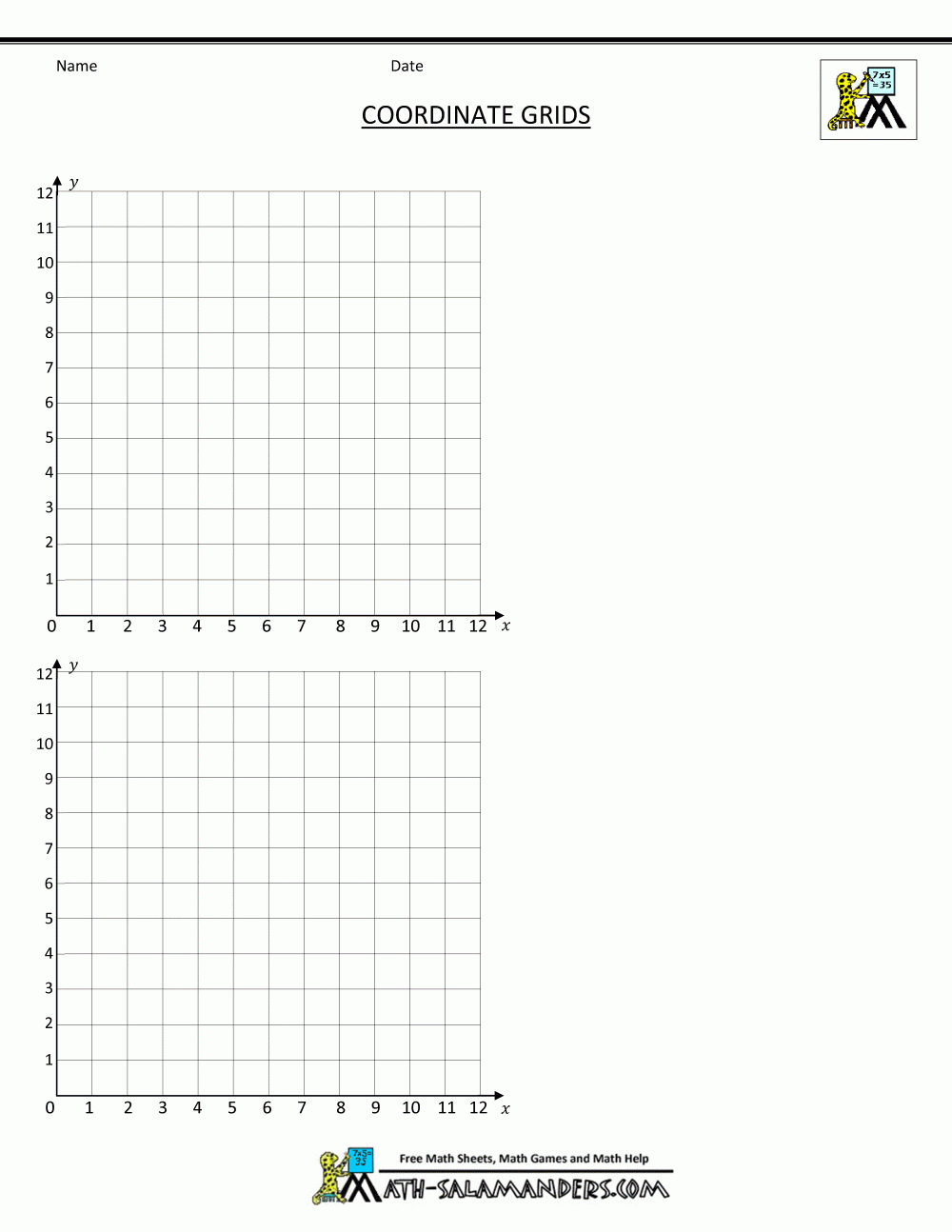 Coordinate Plane Grid