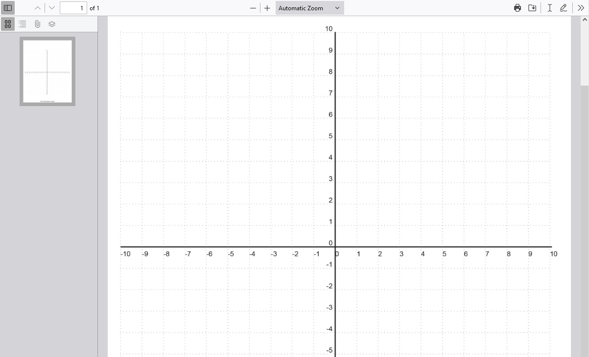 Coordinate Plane PDF Graph Paper Page