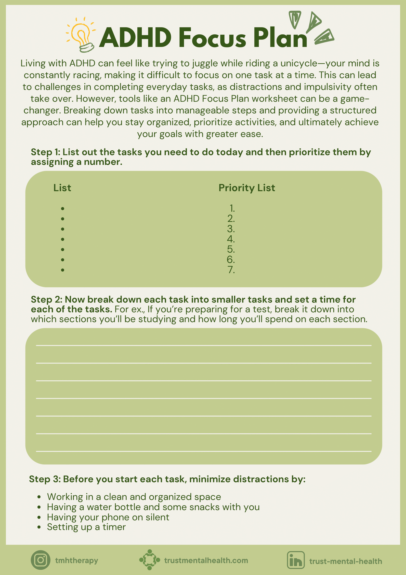 free printable coping skills worksheets for adults