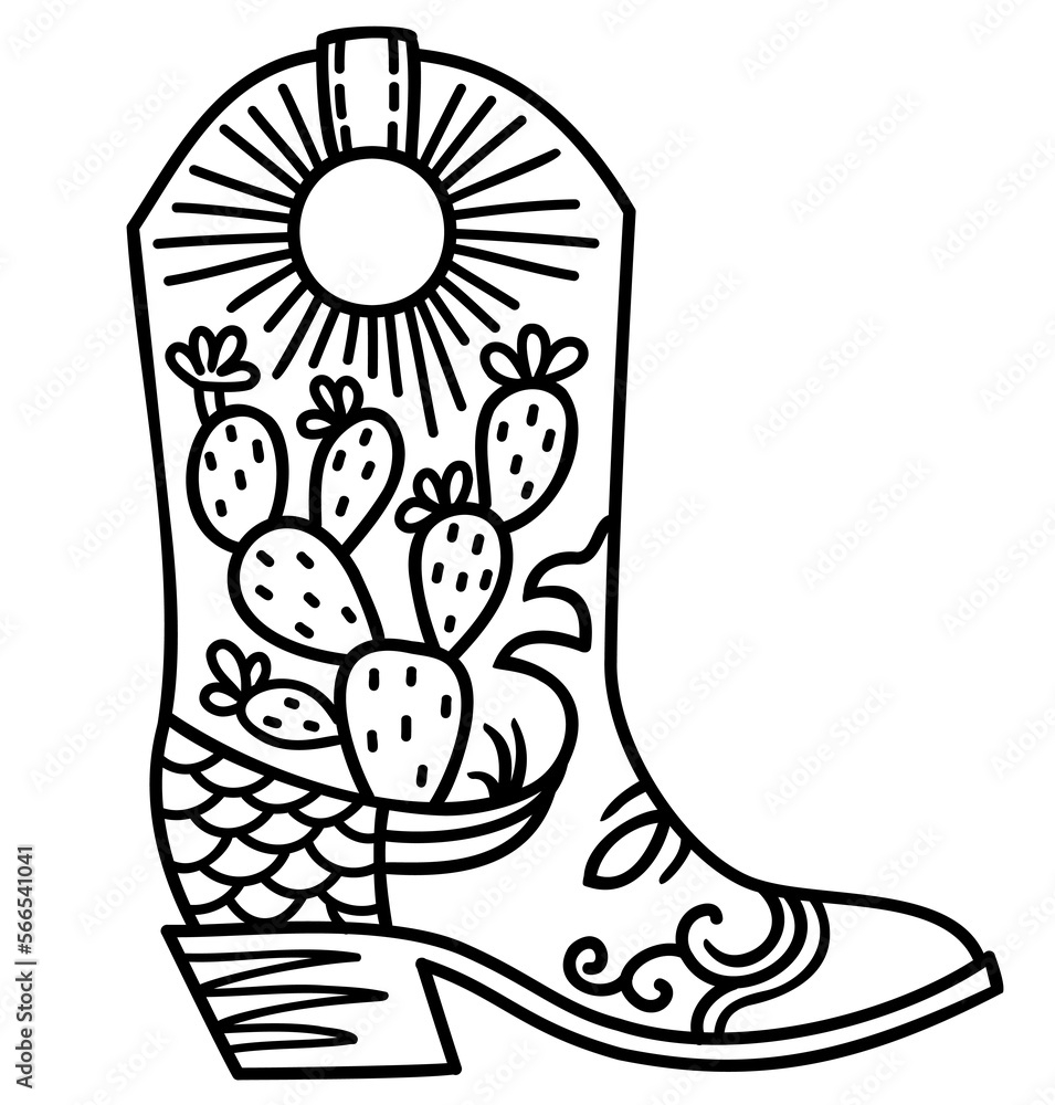 cowboy boot printable template