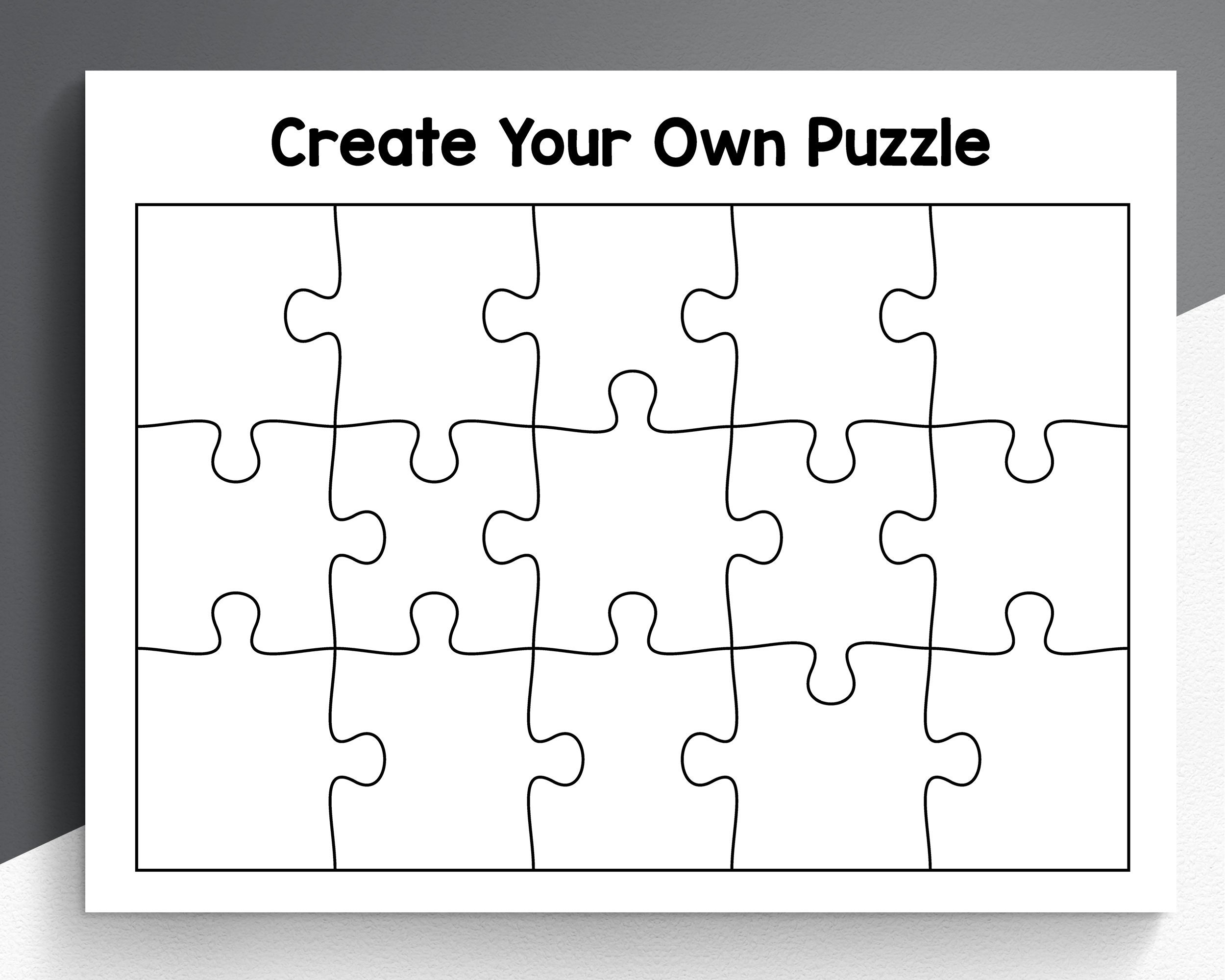 Create Your Own Puzzle Worksheets Custom Puzzle Design Printable Jigsaw Puzzle For Kids Etsy Create Your Own Puzzle Worksheets Custom Puzzle Design Printable Jigsaw Puzzle For Kids Etsy