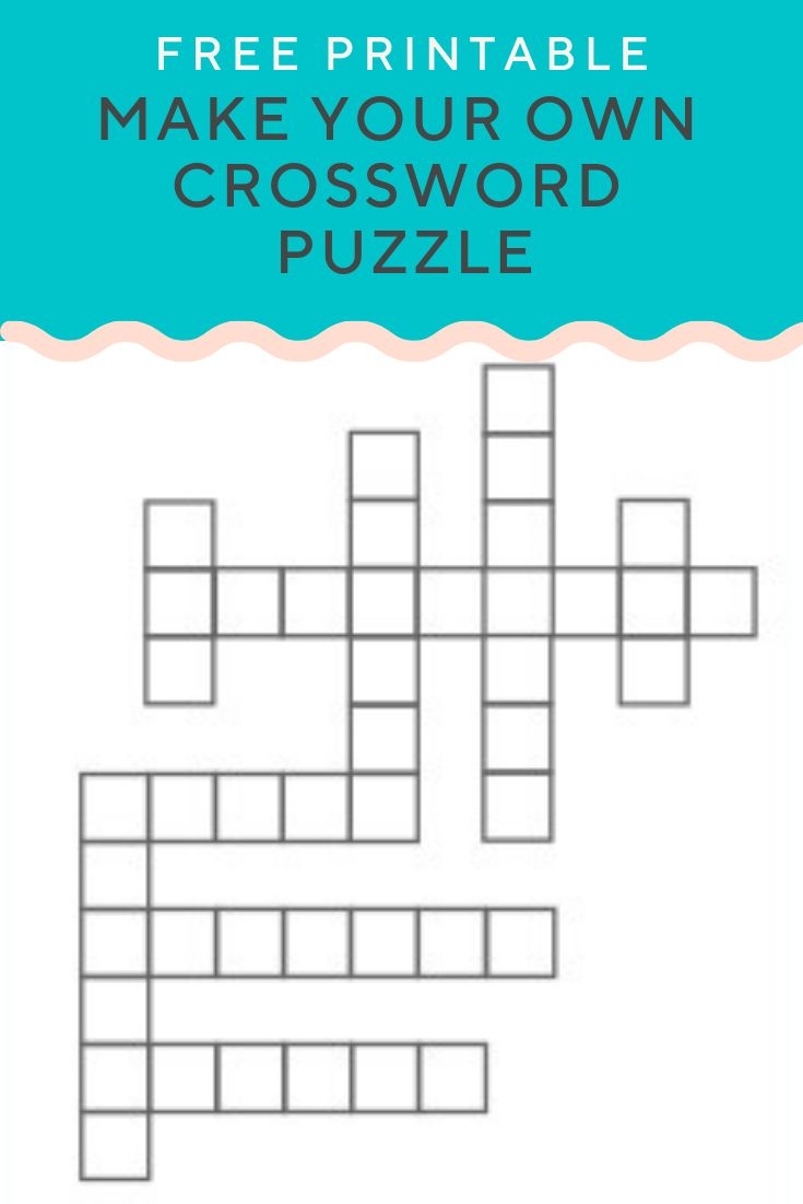 crossword puzzle template printable crossword puzzle template printable
