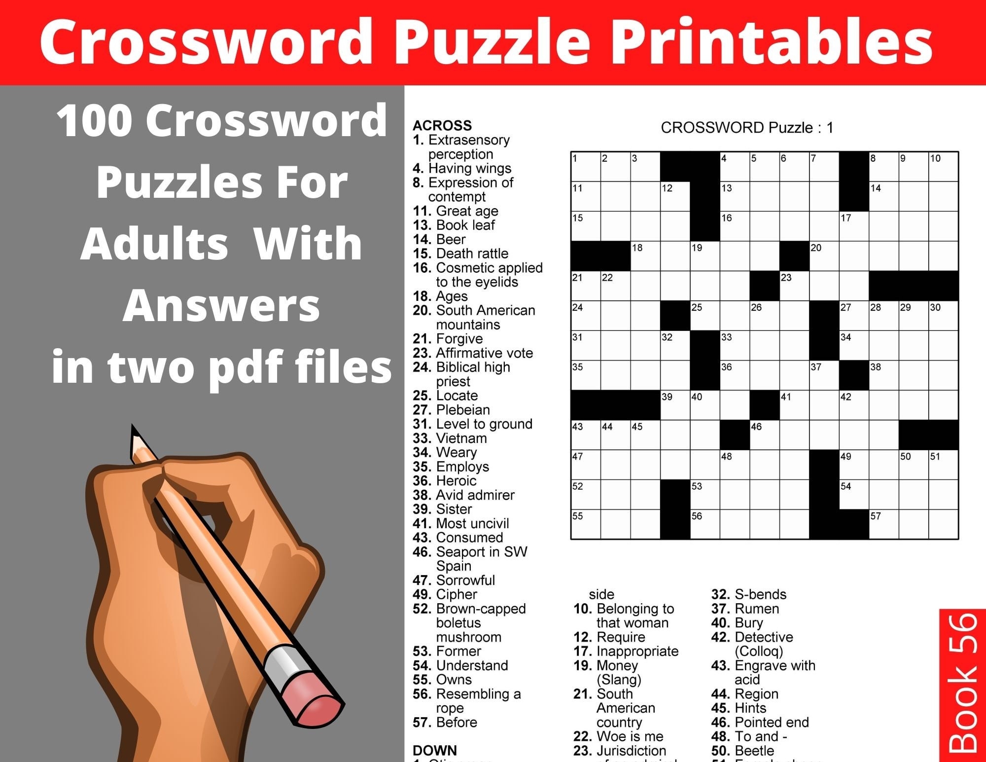large printable crossword puzzles