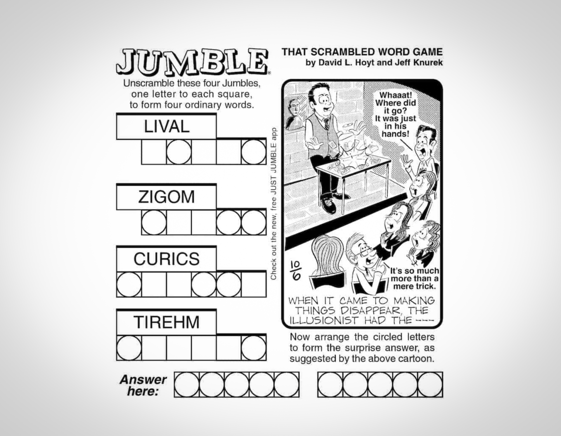 free printable jumble puzzle for today