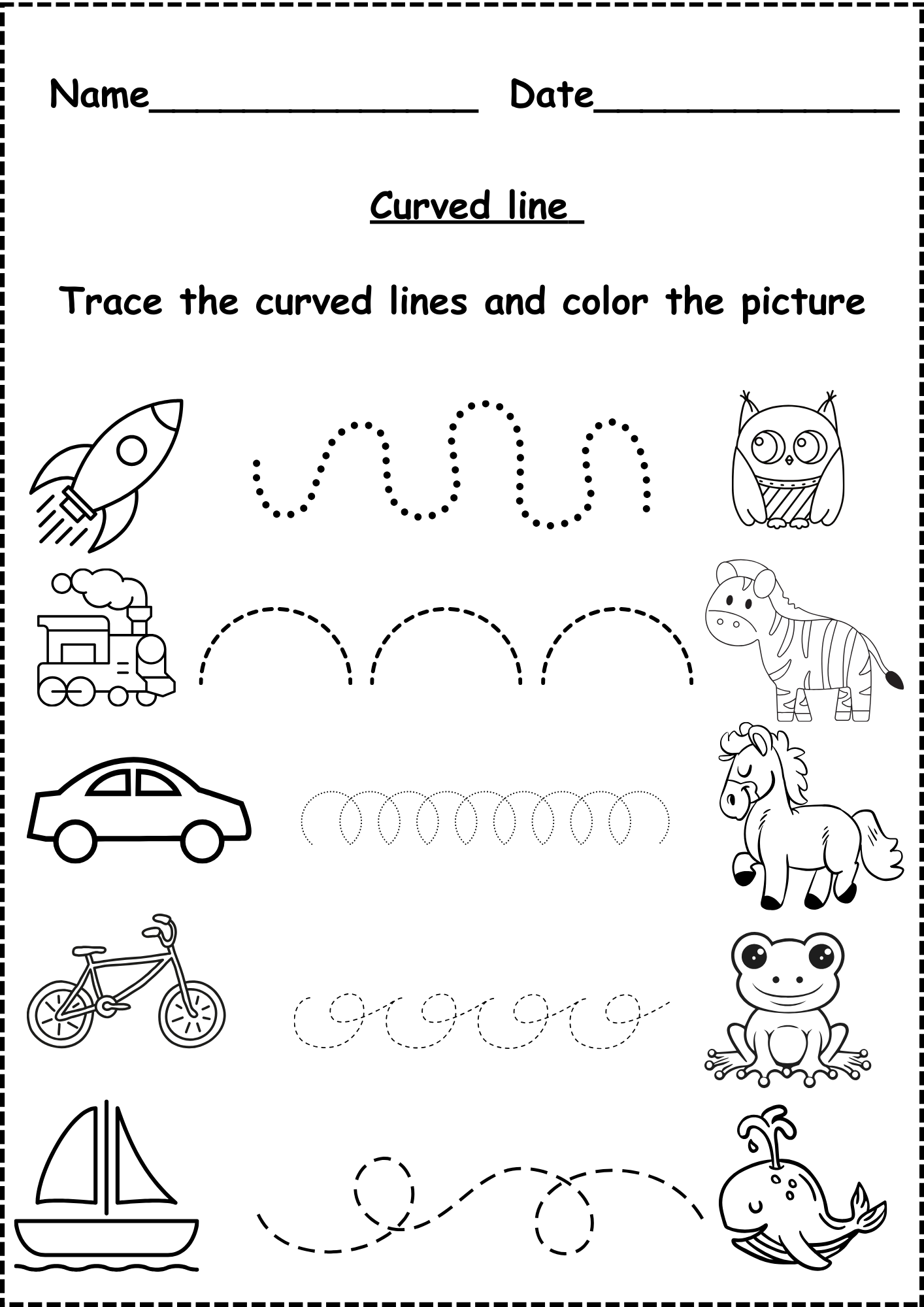 free printable tracing preschool worksheets