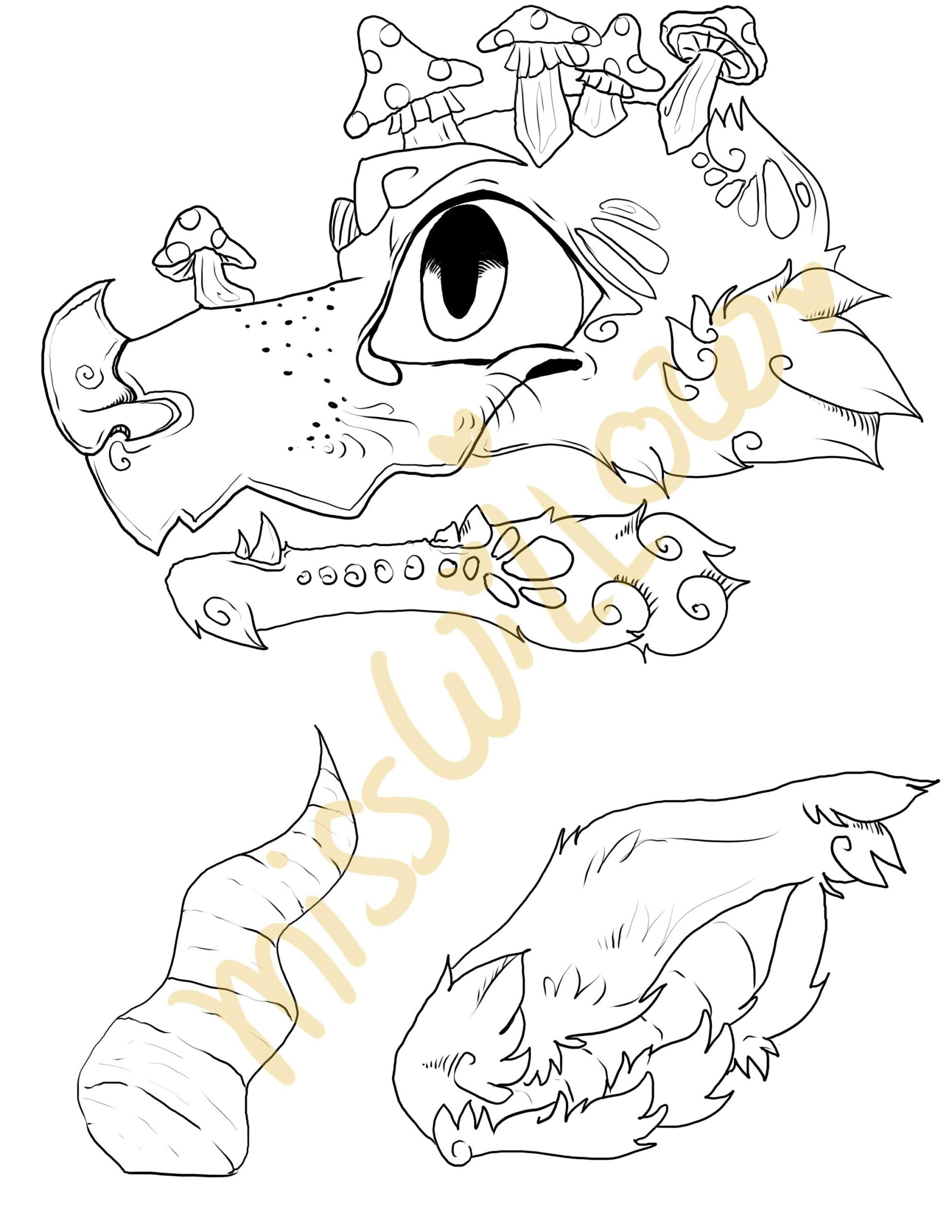 Customizable Color Your Own Printable Paper Dragon Puppet Template Base Starter Etsy Norway