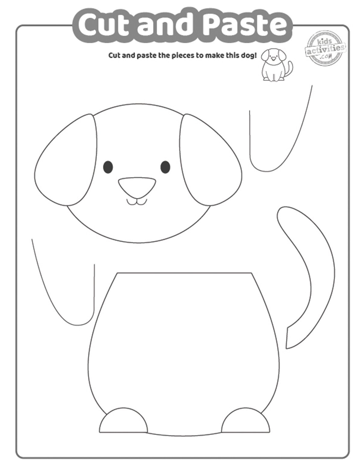 printable color cut and glue worksheets
