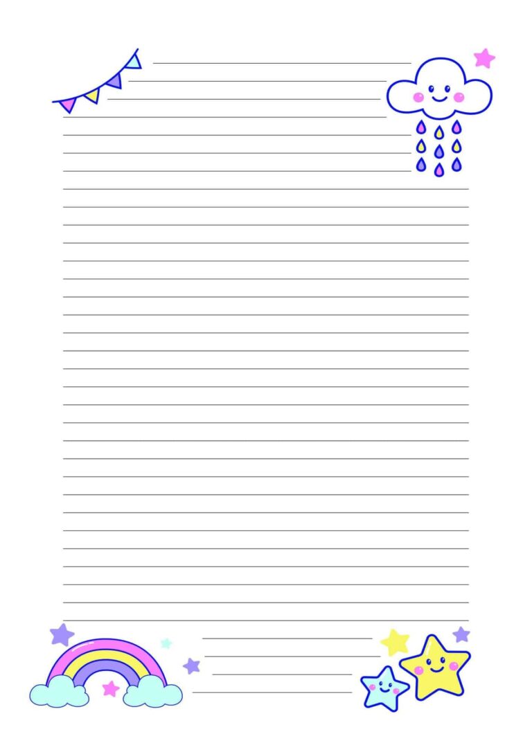 Cute Lined Paper Printable 13 Free Designs The Pink Craft Box