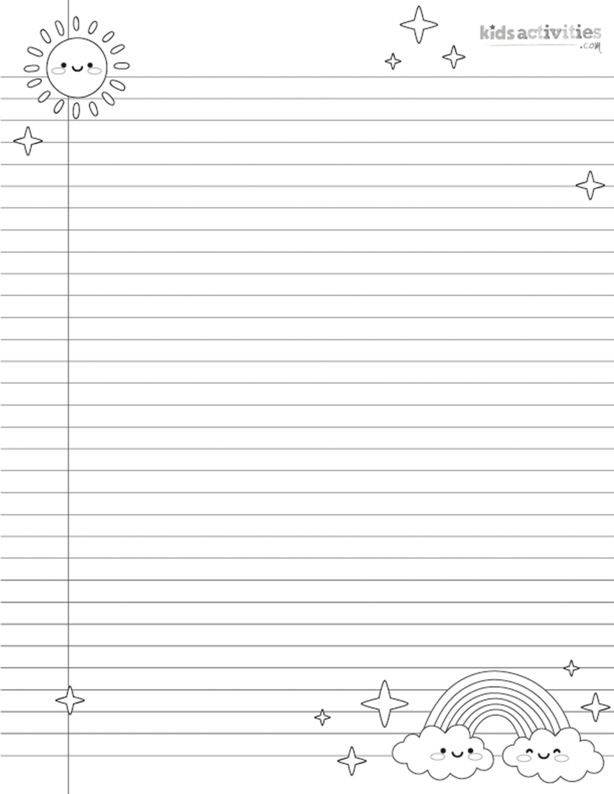 cute printable notebook paper