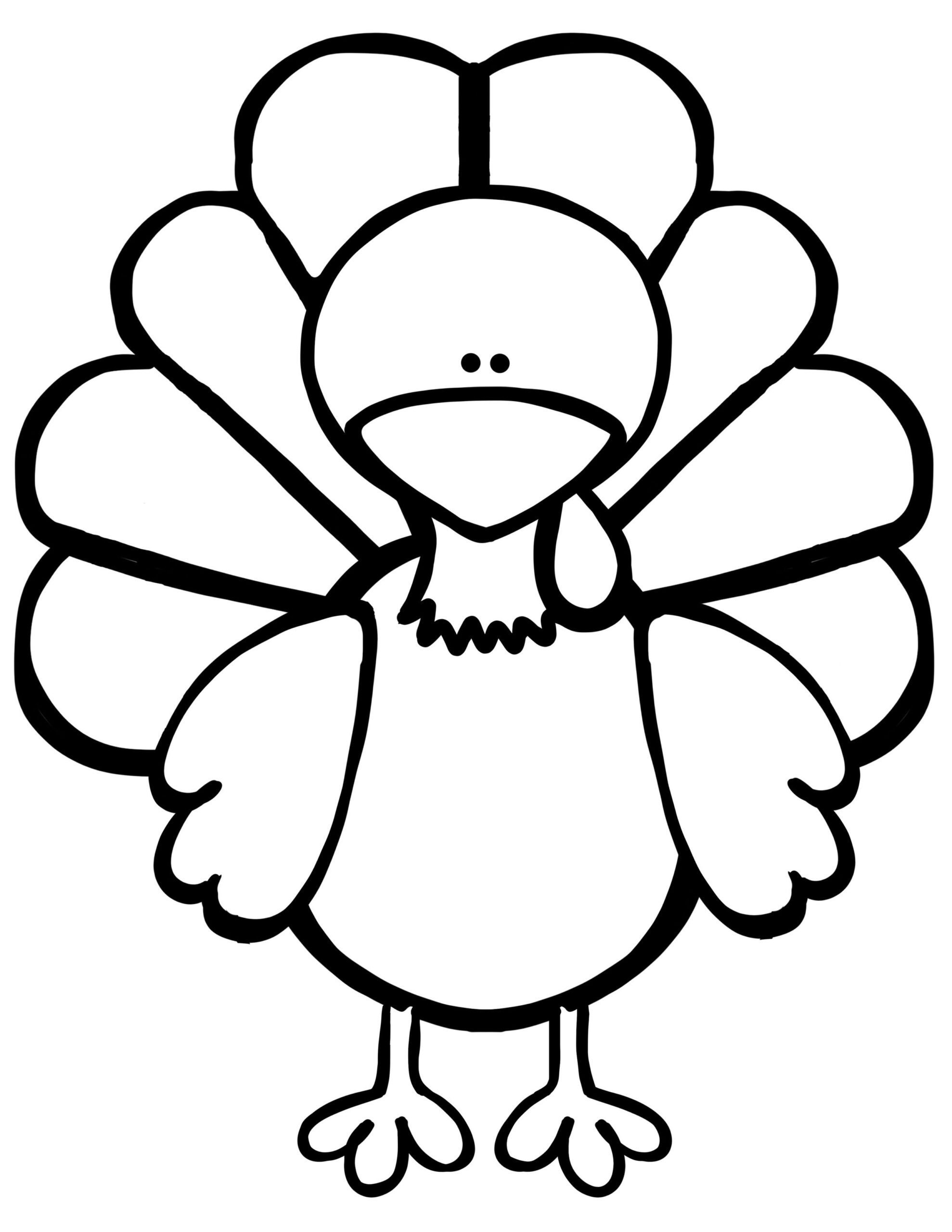 Cute Turkey Coloring Pages