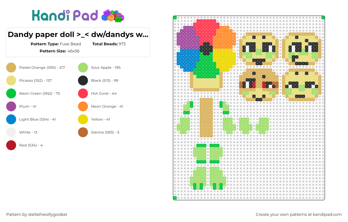 Dandy Paper Doll Dw dandys World Kandi Pad Kandi Patterns Fuse Bead Patterns Pony Bead Patterns