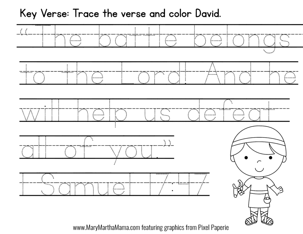 David And Goliath Activities Free Printables Mary Martha Mama