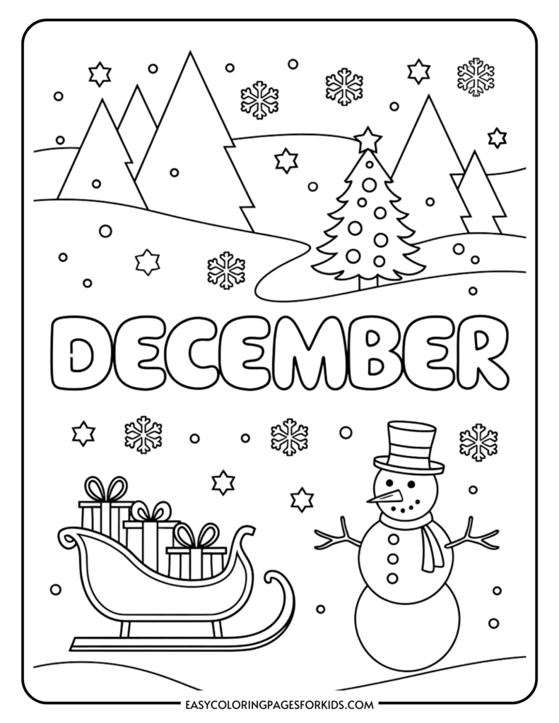free printable coloring page christmas