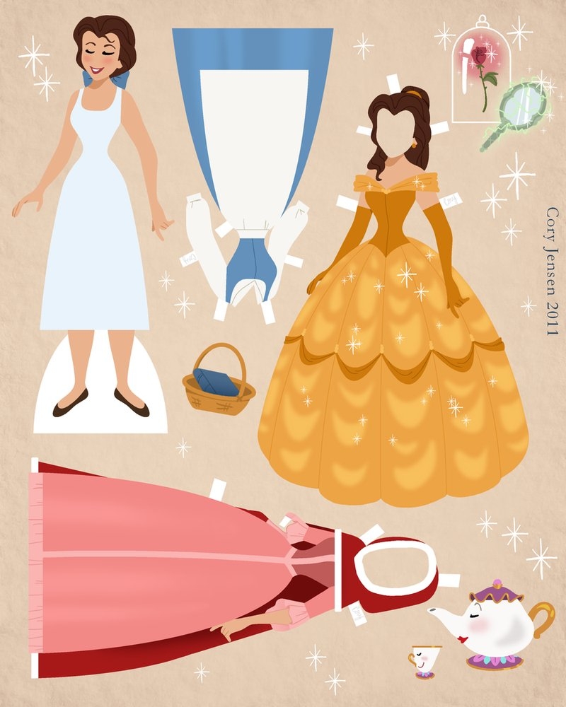 disney princess paper dolls printables