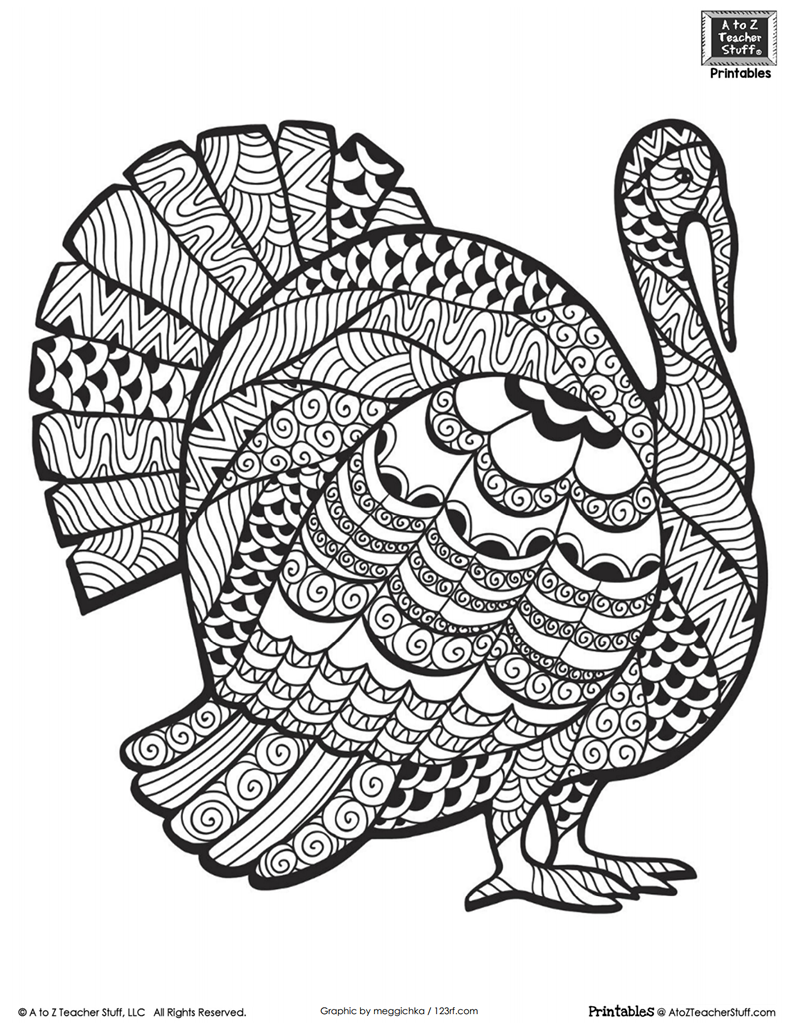 free printable turkey coloring pages