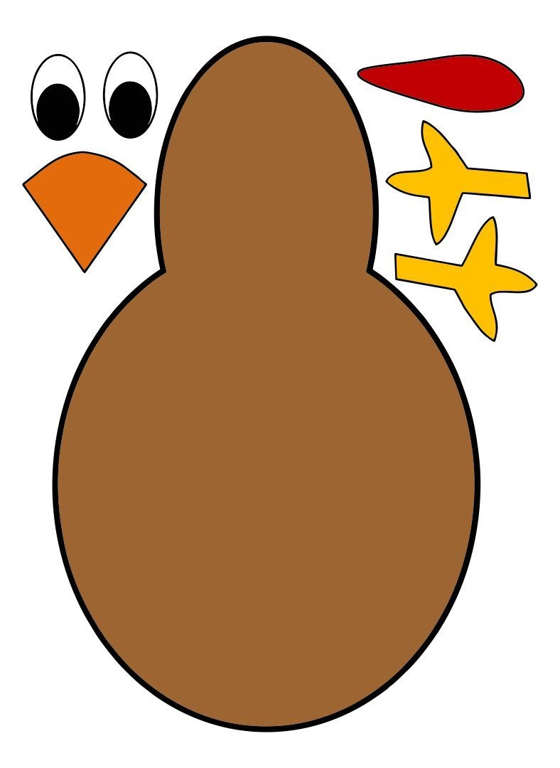 turkey body template printable
