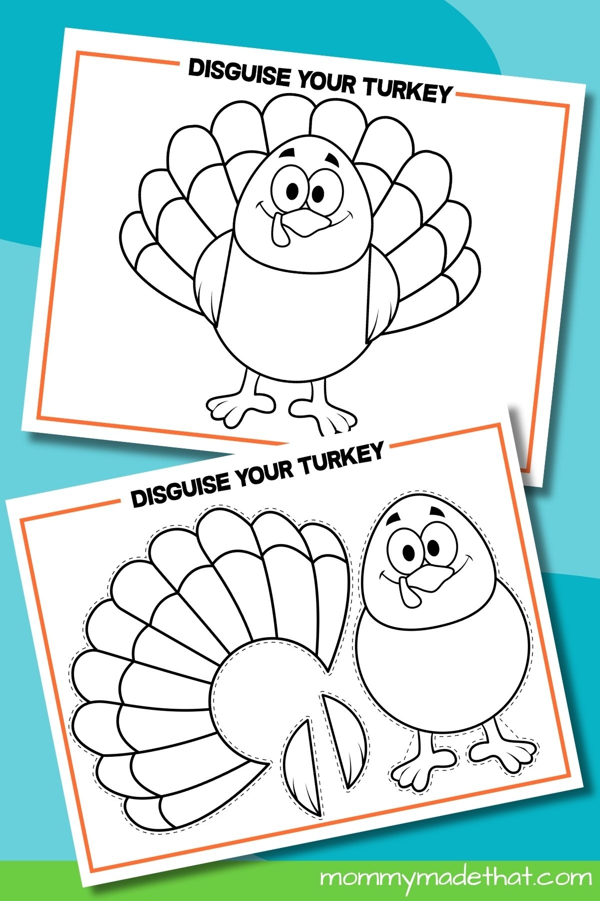 printable turkey disguise template