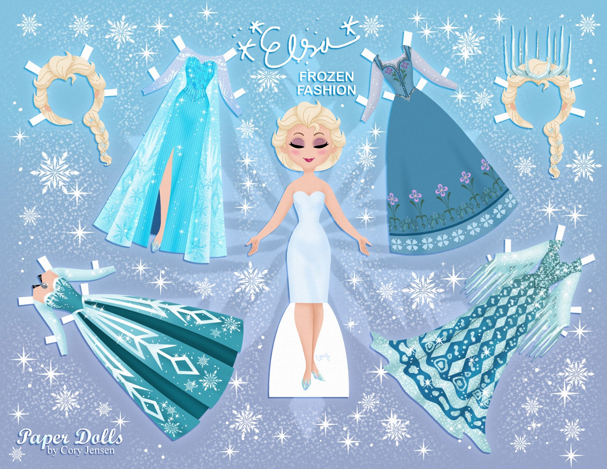 Disney s Frozen Printable Paper Dolls SKGaleana