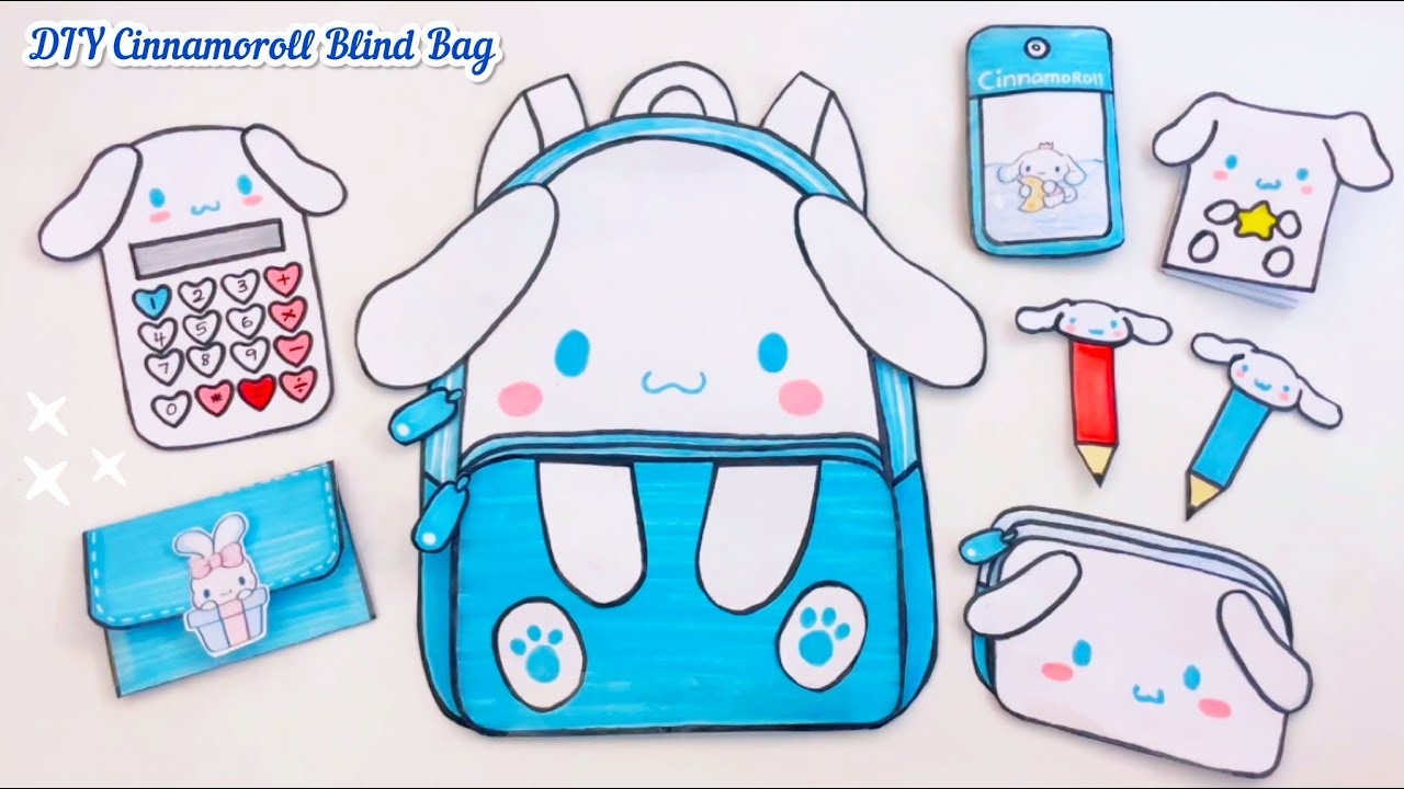 DIY Cinnamoroll School Bag Blind Bag tutorial Paper Craft diy art And Craft how To Make shorts YouTube