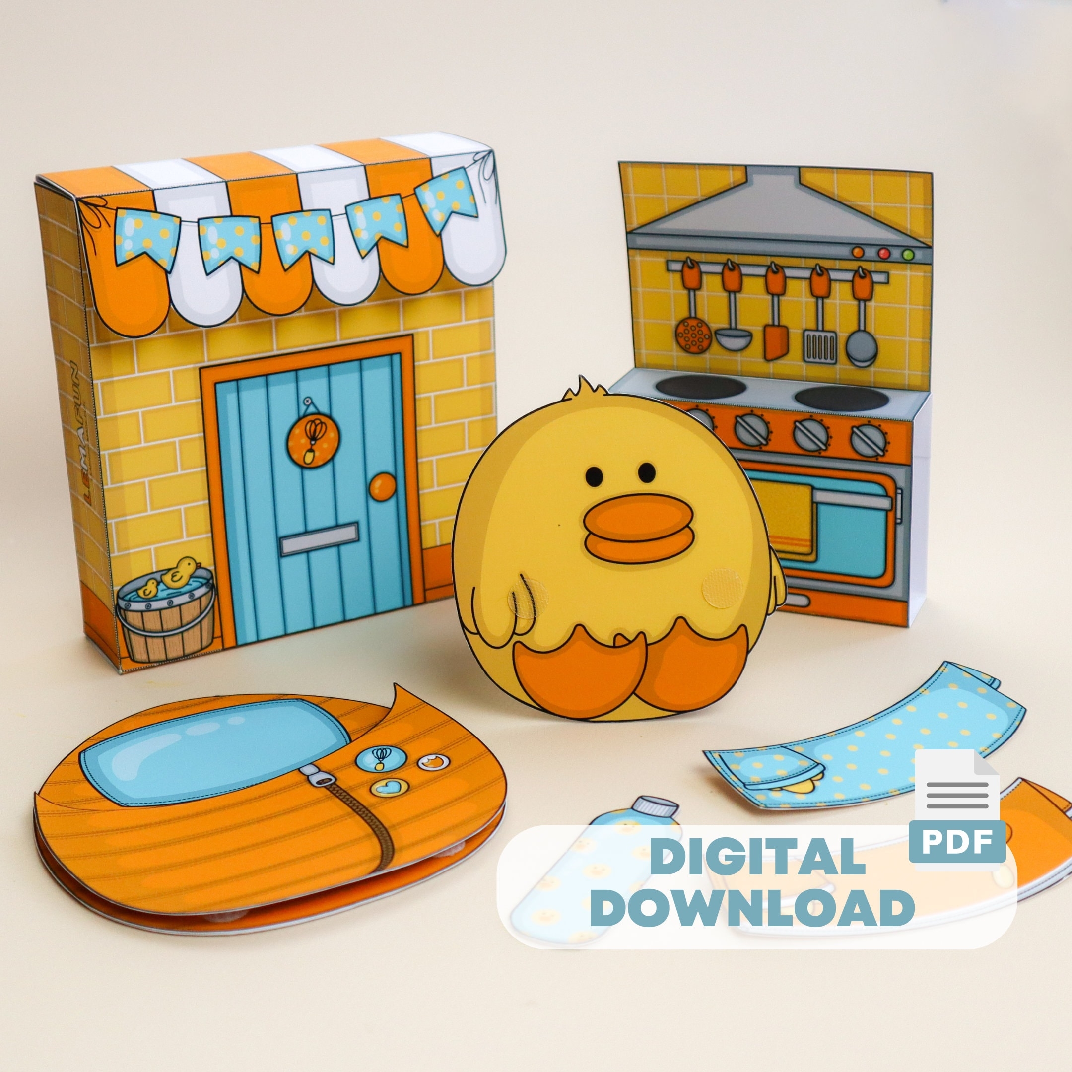 paper duck house printable paper duck house printable