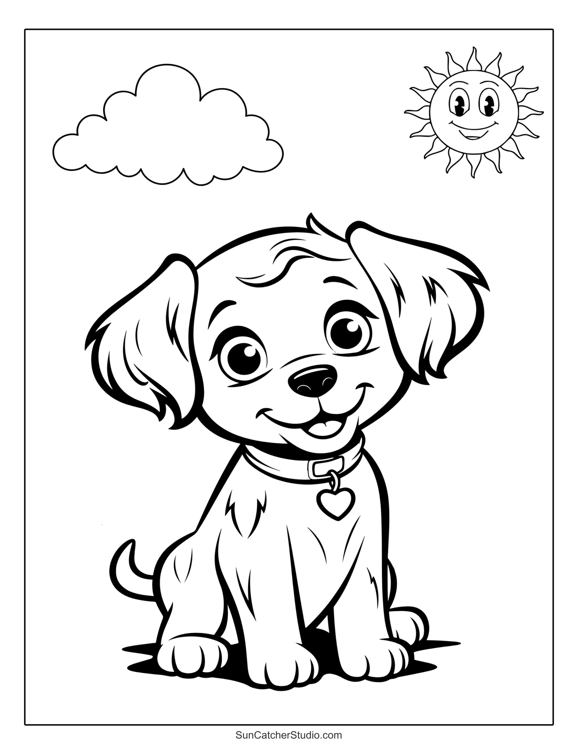 dog printable coloring pages